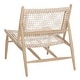 preview thumbnail 34 of 63, SAFAVIEH Bandelier Open Leather Weave Squared Accent Chair. - 26" W x 32" D x 31" H