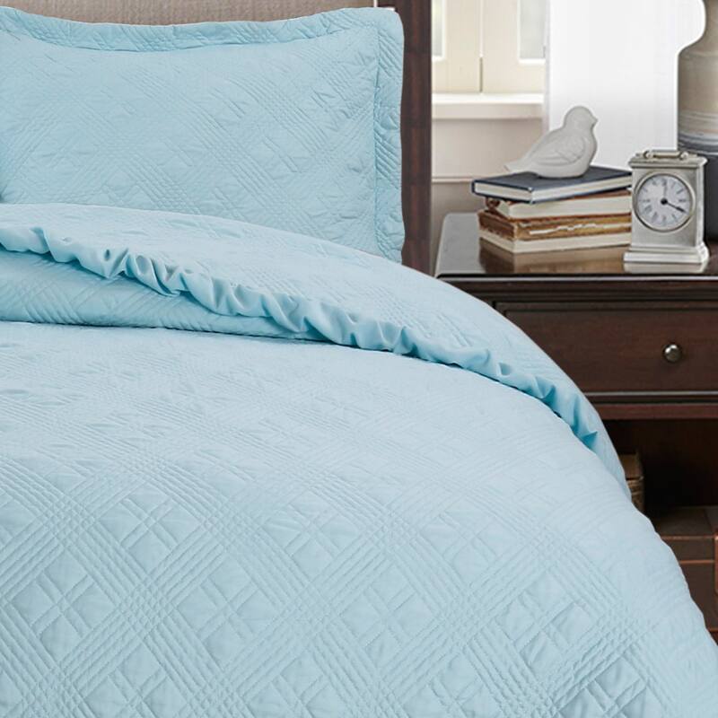 KASENTEX Soft Microfiber Quilt Set Machine Washable Bedspread All Season