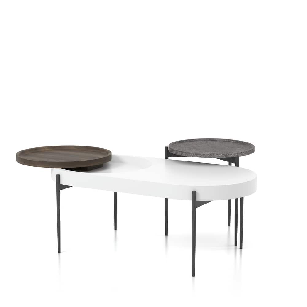 Wicklow Contemporary 47-inch Steel 2-Piece Table Set by Furniture of America