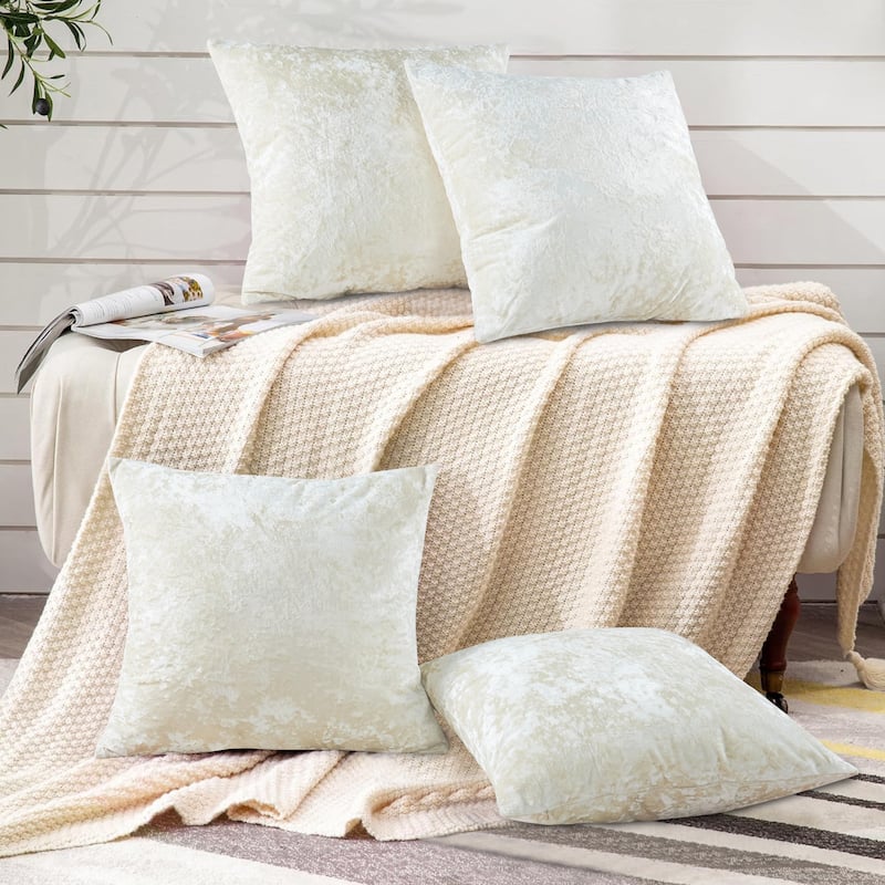 Rancho Crushed Velvet Throw Pillow Cover Set, NO INSERT