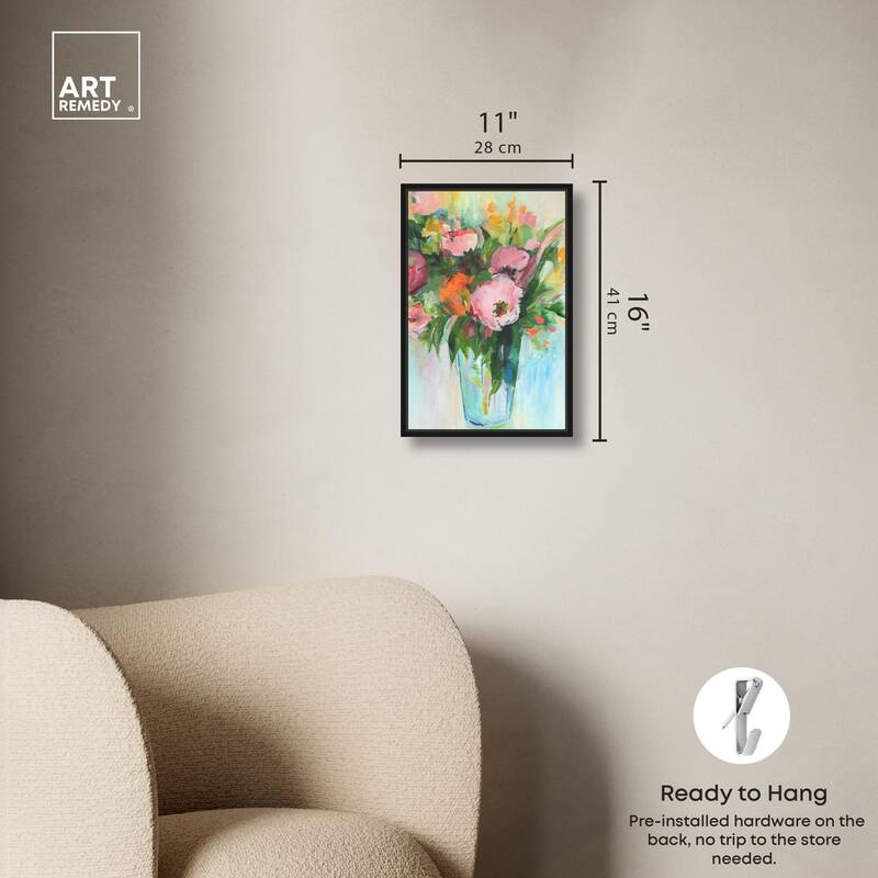Charming Bouquet Canvas by Art Remedy