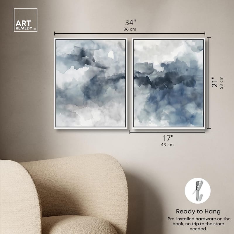 Calming Tides Canvas Set of 2 by Art Remedy