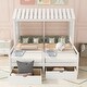 preview thumbnail 3 of 16, Twin Size House Platform Beds with Two Drawers Shared Beds, Combination Of 2 Side By Side Twin Size Beds