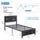 preview thumbnail 23 of 21, VECELO Platform Twin Size Kids Bed Frame with Wood Headboard,Twin Size Bed Set of 2, 3 Colors