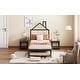 preview thumbnail 67 of 91, Metal Platform Bed with trundle, House-Shaped Headboard Design for Kids, Boys and Girls