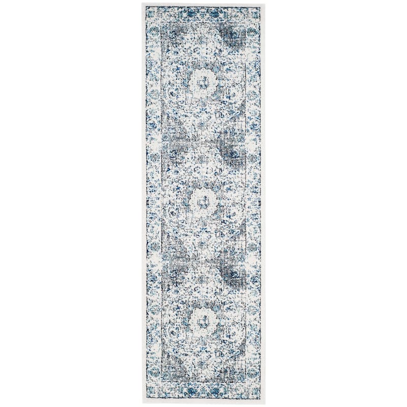 SAFAVIEH Evoke Annabel Vintage Shabby Chic Oriental Rug - 2'2" x 11' Runner - Ivory/Grey