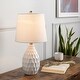 preview thumbnail 2 of 3, Livabliss Jalen Modern White Ceramic Table Lamp - 22"H x 11"W x 11"D