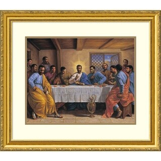 Framed Art Print 'Last Supper' by Sarah Jenkins 30 x 25-inch