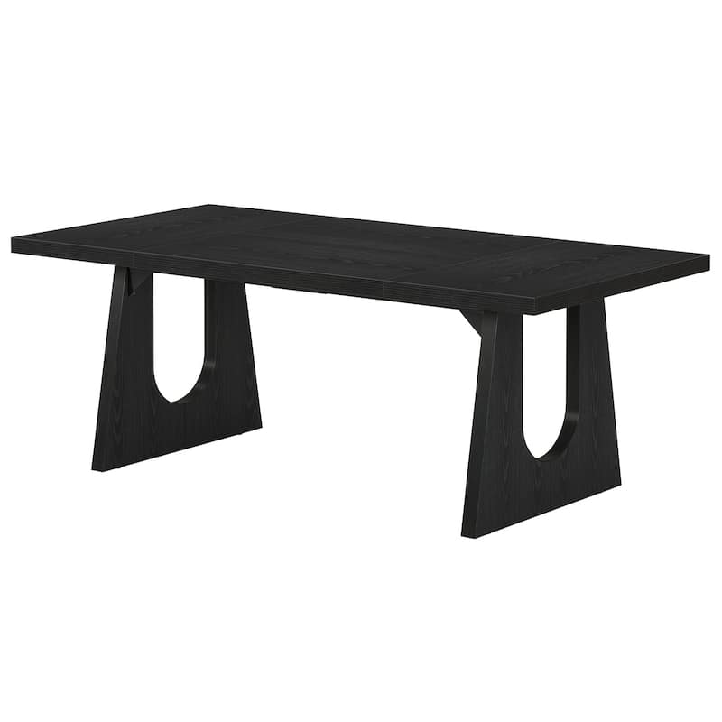 71" Farmhouse Dining Table for 6-8, Large Rustic Rectangular Kitchen & Dinner Table with Solid Wood Legs