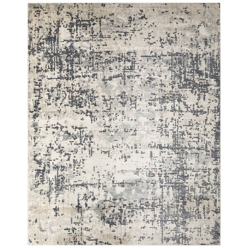 Nourison Quarry Indoor only Abstract Area Rug - 7' 10" x 9' 10" - Ivory/Grey