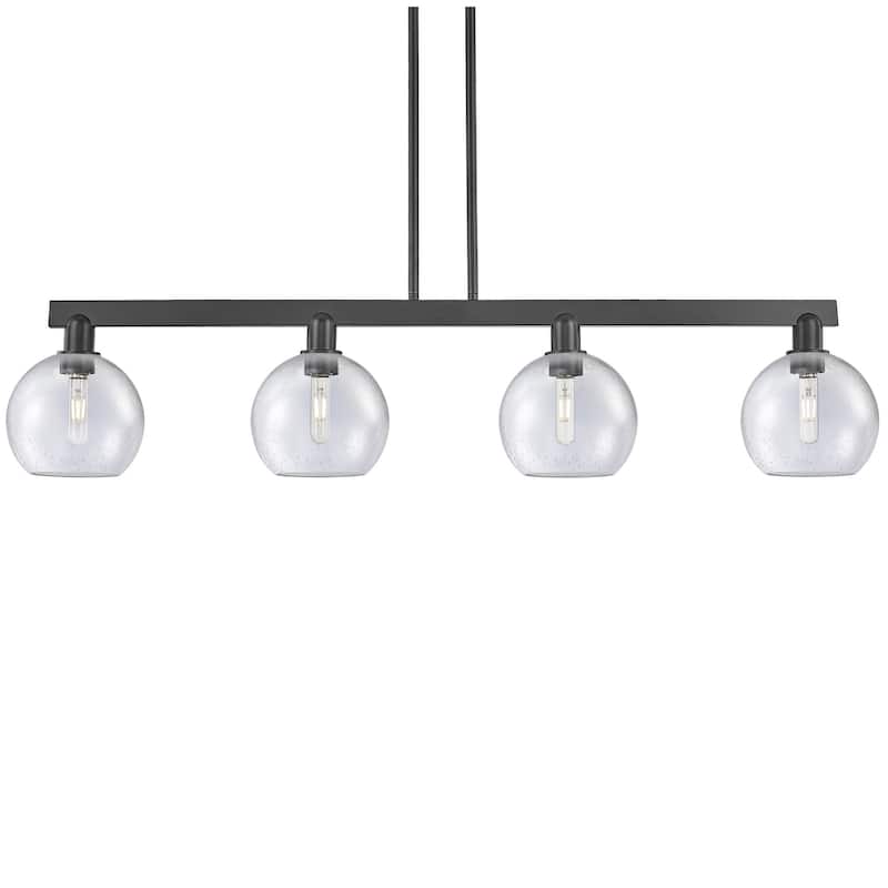 Innovations Lighting 716-4I-11-51 Athens Linear Athens 4 Light 51" - Matte Black / Seedy