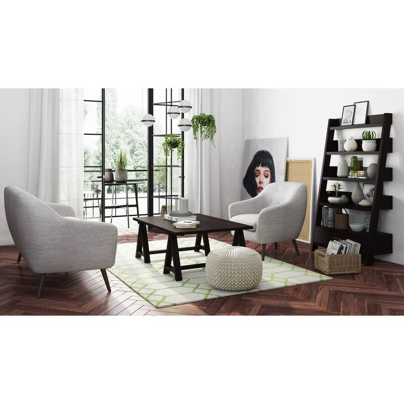 WYNDENHALL Vanessa Round Pouf in Velvet Fabric