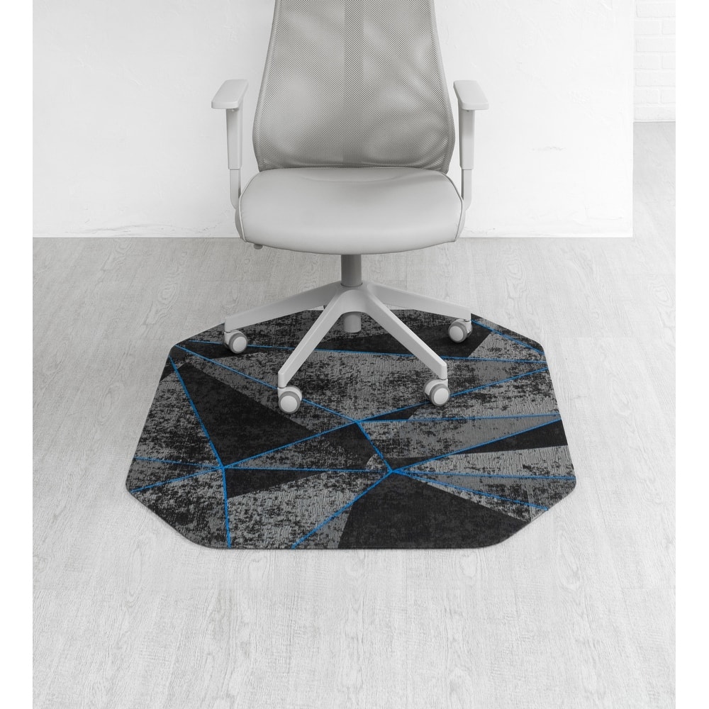 Jani Gaming Chair Mat - Anti-Slip Ergonomic Rug and Chairmat Combo for Home Office, Hard Floor Protector with Smooth Glide