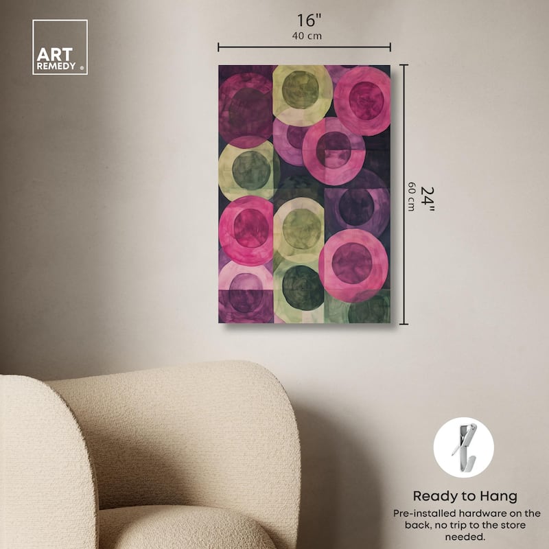 Orbital Pattern Canvas by Art Remedy, Gallery Wrapped