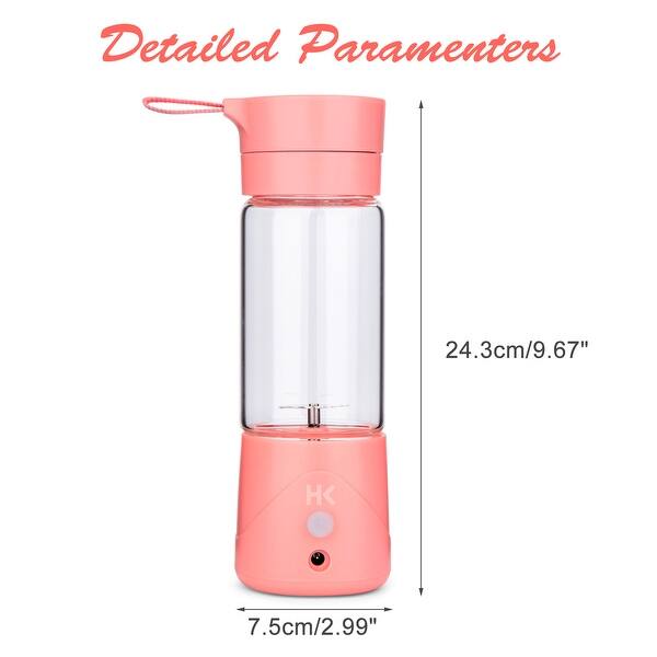 Multi-functional Juicer Cup Portable, Personal Size Blender Shakes, and  Smoothies Mini Juicer Cup with 2 Sharp Blades, 380 ml Blue 
