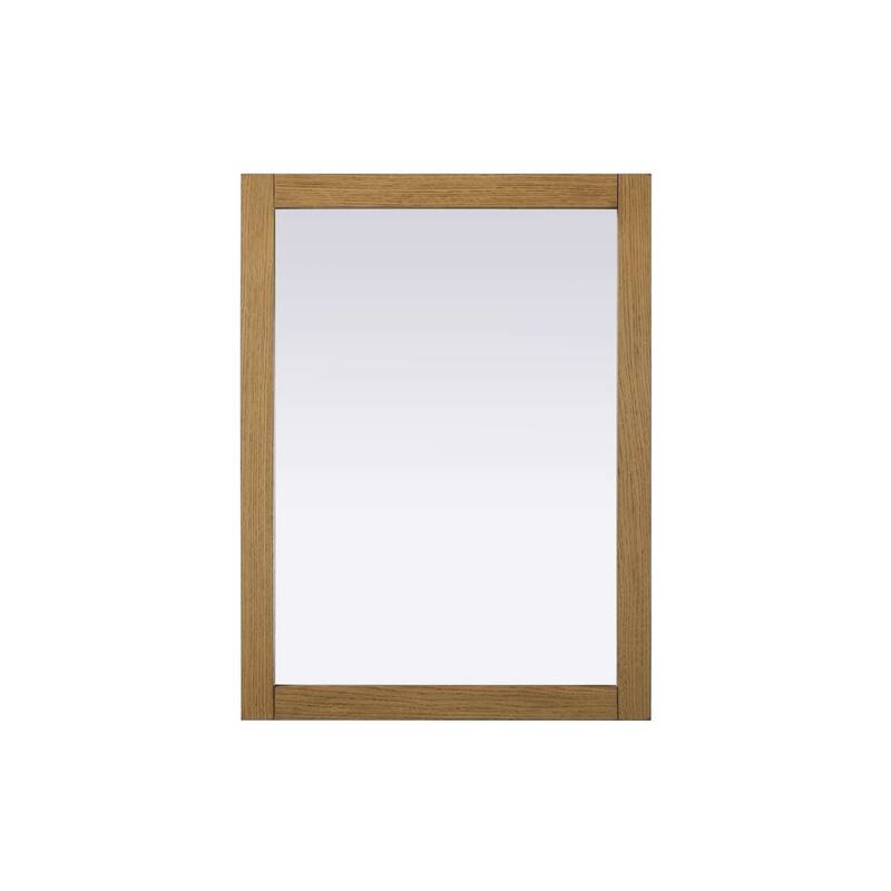 Solene Wooden Rectangle Mirror (24-30 x 36 in.) - Honey Teak - 27" x 36"