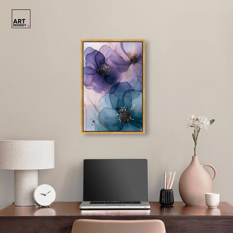 Gilded Cyanescence II Canvas by Art Remedy