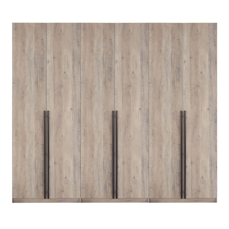 Manhattan Comfort Lee Modern Freestanding 3-Piece Module Wardrobe Closet Armoire