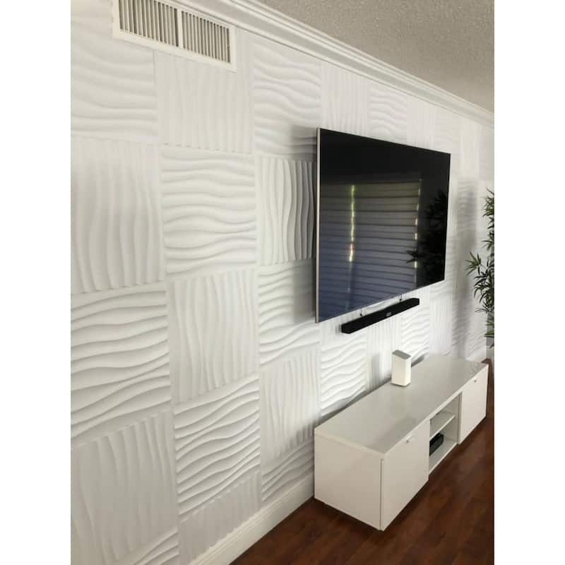 Art3d 3D Wall Panels PVC Wave Design (32 Sq.Ft) - On Sale - Overstock ...