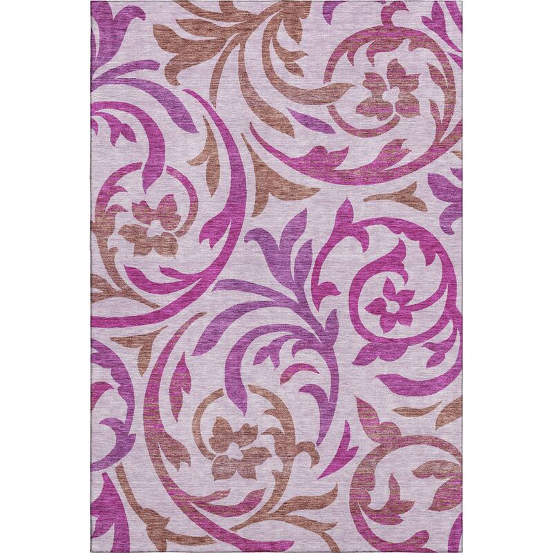 Premium Washable Super Soft Contempory Scroll Mayfield Rug