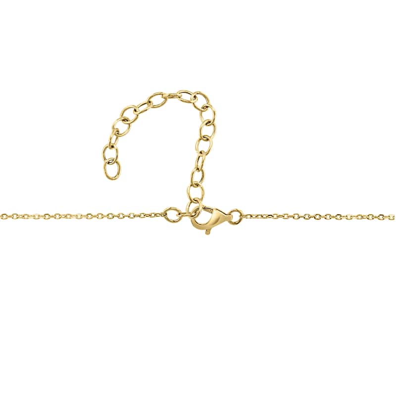 EFFY 14K Gold Diamond Turquoise Heart Tennis Necklace