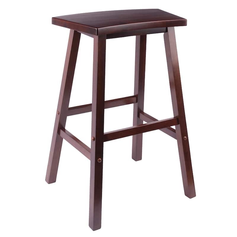 Fan Shape Bar Stool, Walnut - 28.6"H x 19.6"W x 15.7"D
