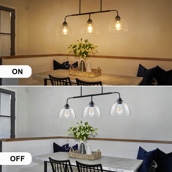Starsky 3-Light Linear Clear Glass Pendant - On Sale - Bed Bath