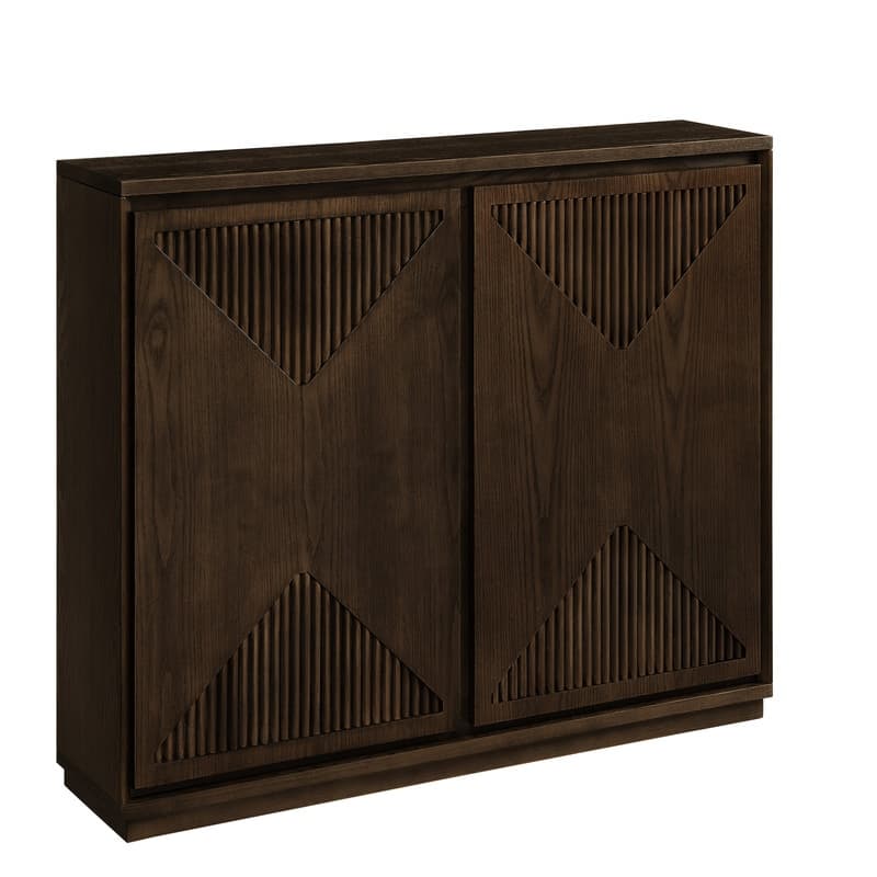 Mid Century Modern V-shape Storage Cabinet, Buffet Cabinet with Storage, Narrow Side Cabinet