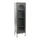 preview thumbnail 19 of 51, Solstice Metal Cabinet with 3 Adjustable Storage Shelves and Arched Glass Door Tall Cabinet - Grey