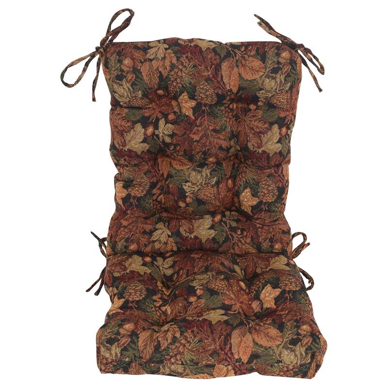 Tapestry Tufted Seat/Back Chair Cushion (Multiple Sizes)