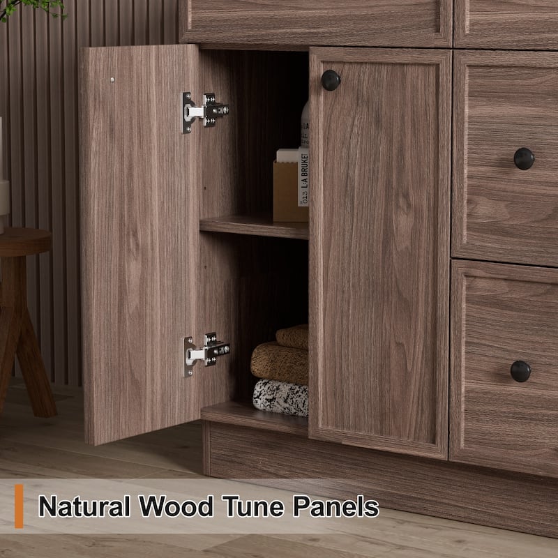 36"/48"/60"/72" Bathroom Vanity Set with Sink & Faucet