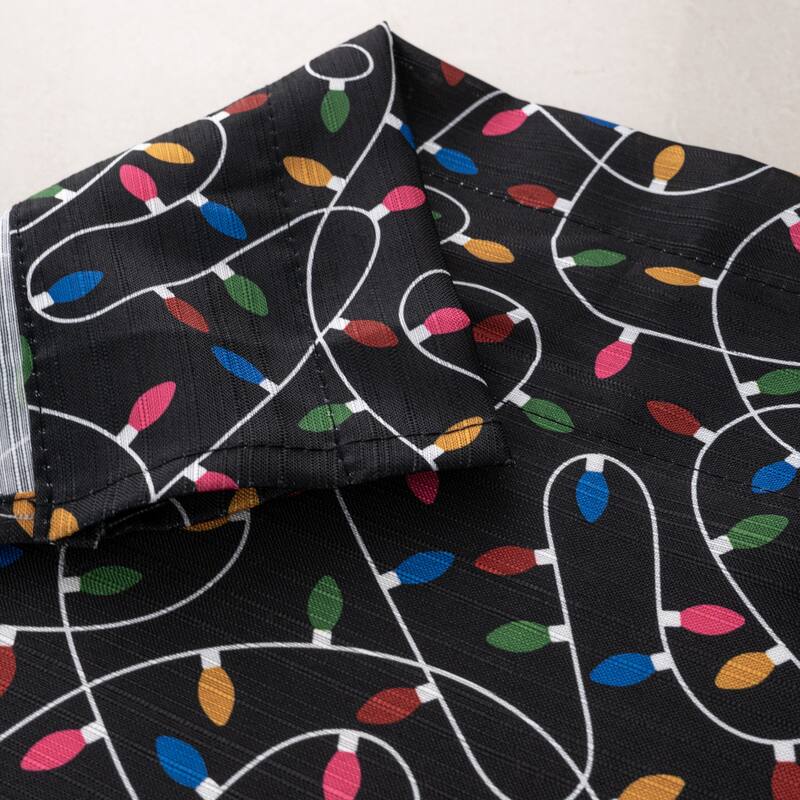 Christmas Lights Kitchen Curtain Set