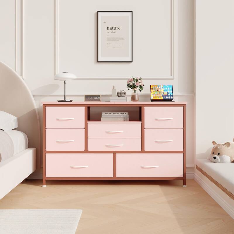 Dresser TV Stand with Power Outlet & Led for 55'' TV - 55 inches