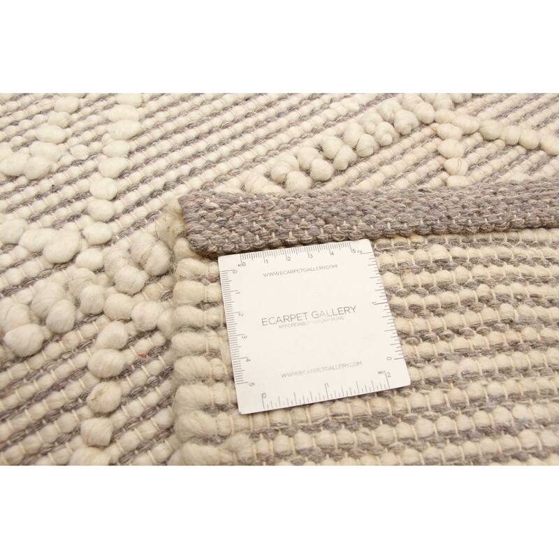 ECARPETGALLERY Braid weave Sienna Cream Wool Rug - 4'11 x 8'0
