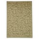 SAFAVIEH Courtyard Darline Indoor/ Outdoor Waterproof Patio Backyard Rug - 4' x 5'7" - Natural/Olive
