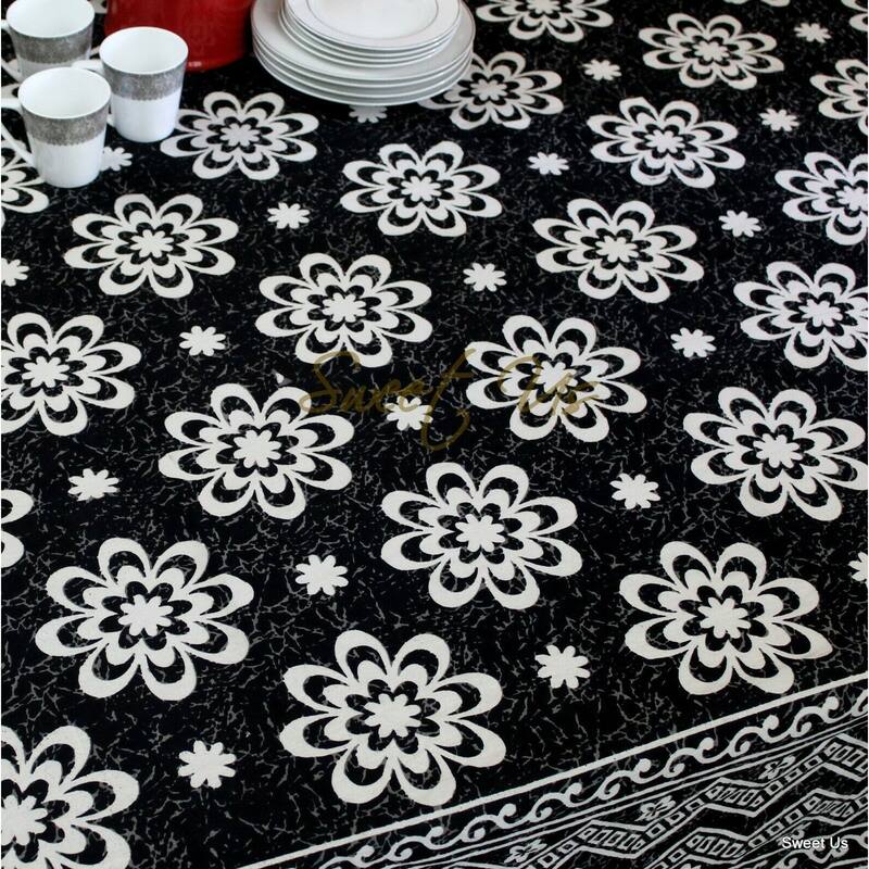 Cotton Blossoming Floral Tablecloth Rectangle