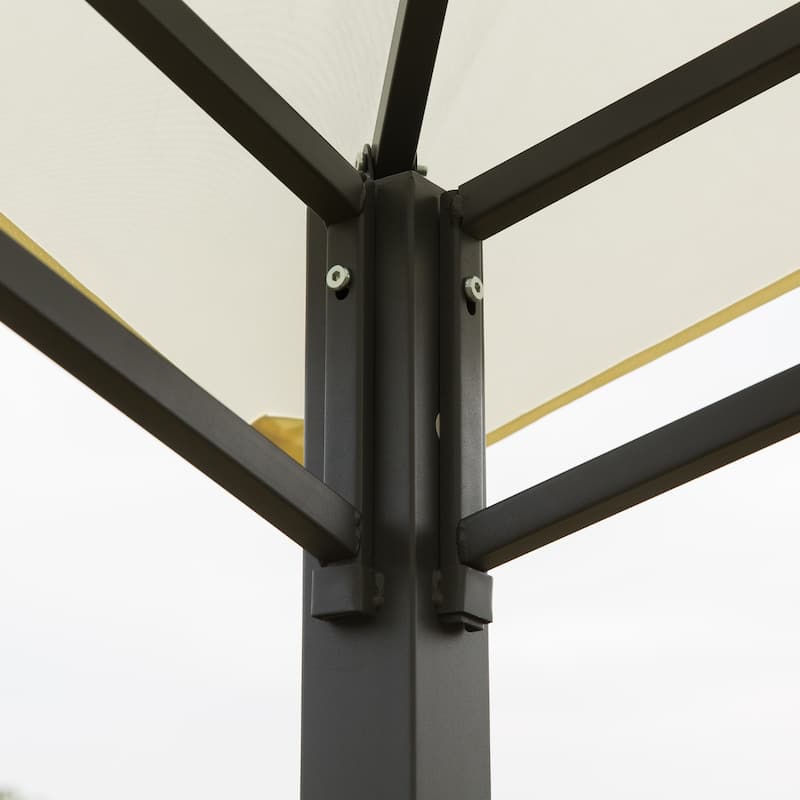 Outsunny 10x10-foot Steel Soft Top Canopy Gazebo