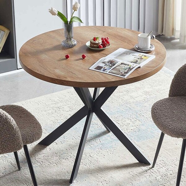 Easy-Assembly Round Dining Table,Coffee Table for Cafe/Bar Kitchen