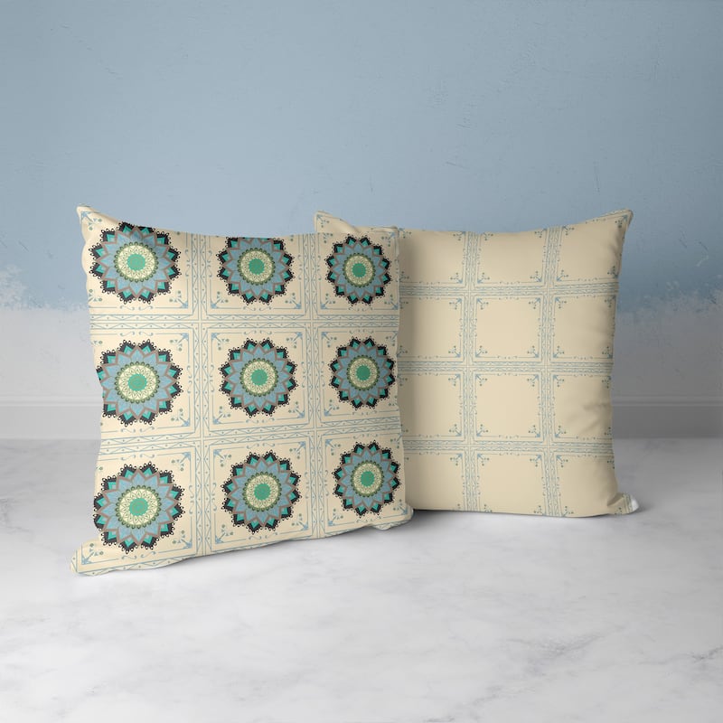 Amrita Sen Twilight Blossom Indoor Outdoor Pillow with Zip