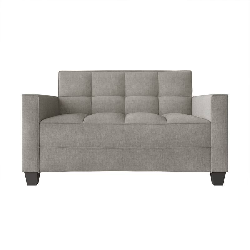 CraftPorch Chic Modern Linen Upholstered Loveseat - Grey