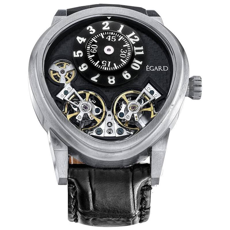 Egard Men's Quantus V3 Black Dial Watch - WCH-5072-G-STL - 6 (36)