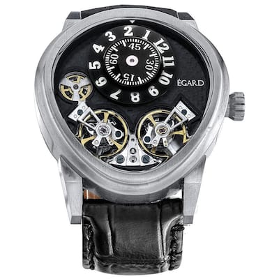Egard Men's Quantus V3 Black Dial Watch - WCH-5072-G-STL - 6 (36)