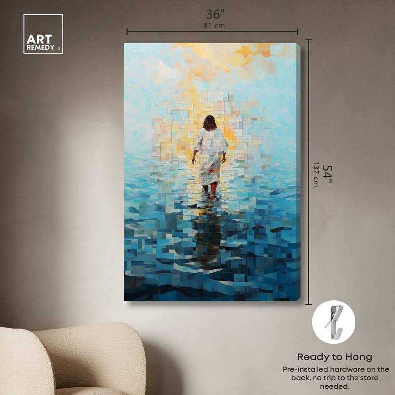 Water Walker Mosaic II Canvas by Art Remedy, Gallery Wrapped