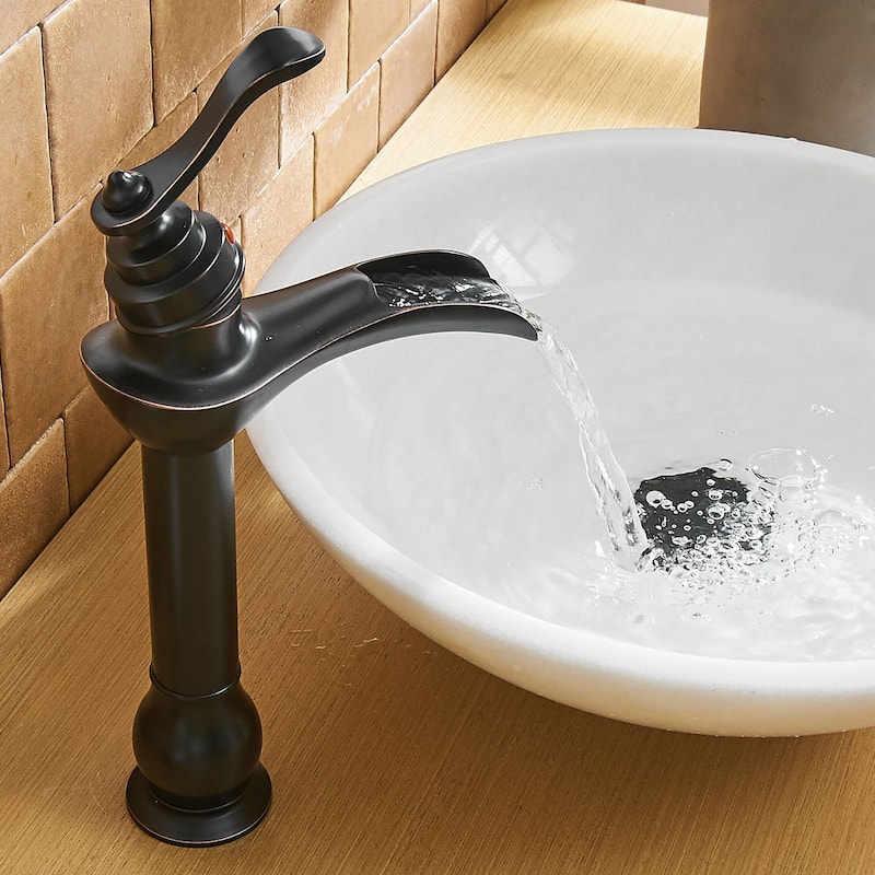Vessel Sink Bathroom Faucet with Drain Assembly-Oil Rubbed Bronze