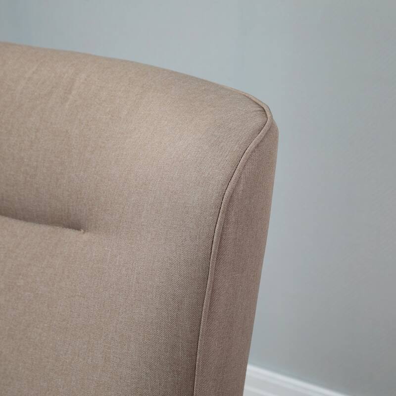 HOMCOM Modern Rocking Sofa Armchair/Lounge Chair with Thick Padding, Winged Back for Living Room, or Bedroom, Greige