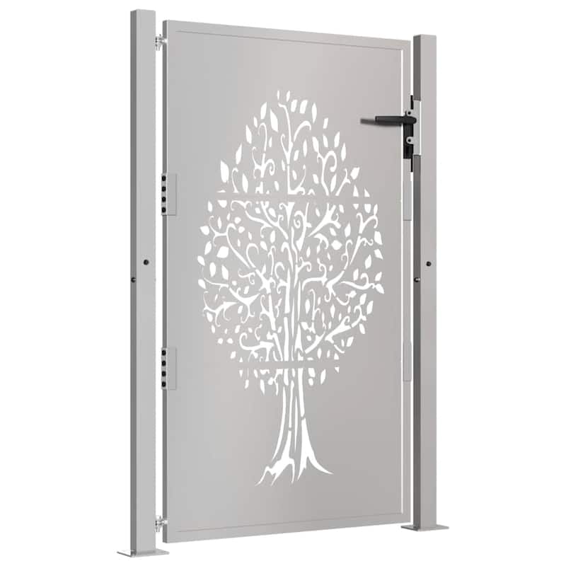 vidaXL Garden Gate Corten Steel Tree Design