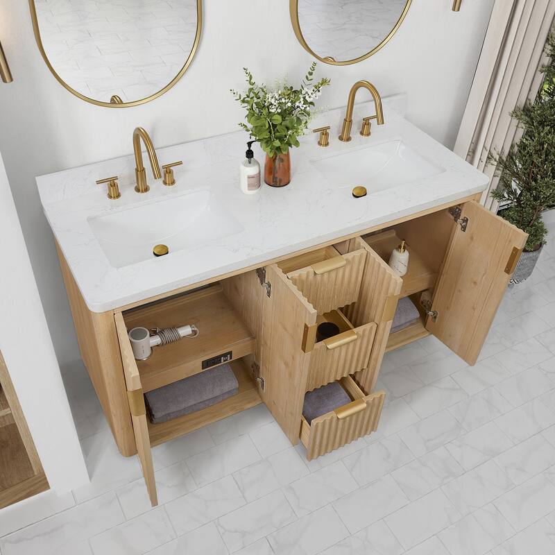 Cadiz Bath Vanity with Composite Stone Top and Mirror