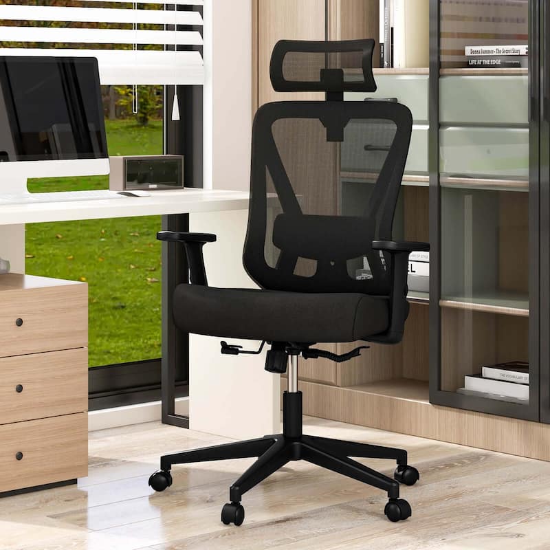 Costway Ergonomic Office Chair with Adjustable Lumbar Support Tilting - See Details