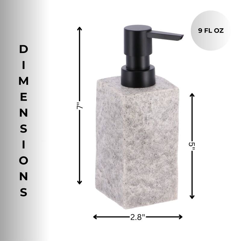 Collection Stone Effect Bath Accessory Set-4 pieces