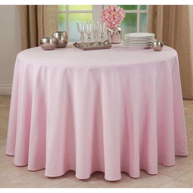 Everyday Design Solid Color Tablecloth - Pink - 132"x132"